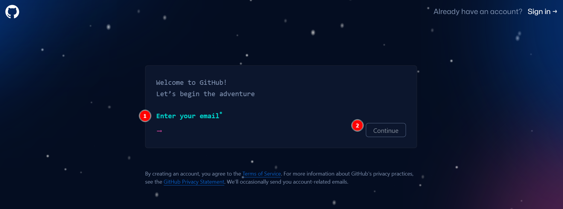 GitHub Signup